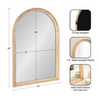 Specchio da parete in legno ad arco di Kate e Laurel Hatherleigh