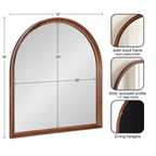 Specchio da parete in legno ad arco di Kate e Laurel Hatherleigh