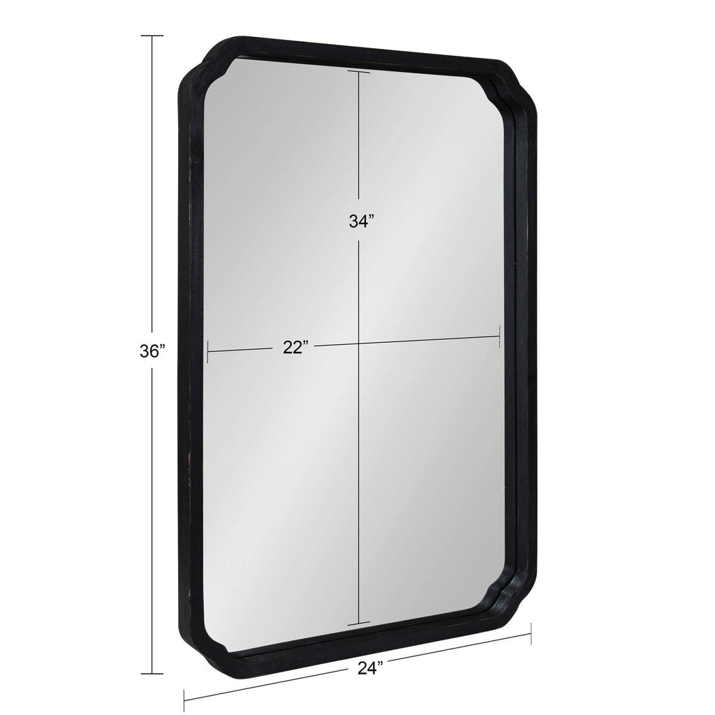 Specchio da parete quadrato in legno di Kate e Laurel Marston