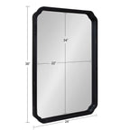 Specchio da parete quadrato in legno di Kate e Laurel Marston