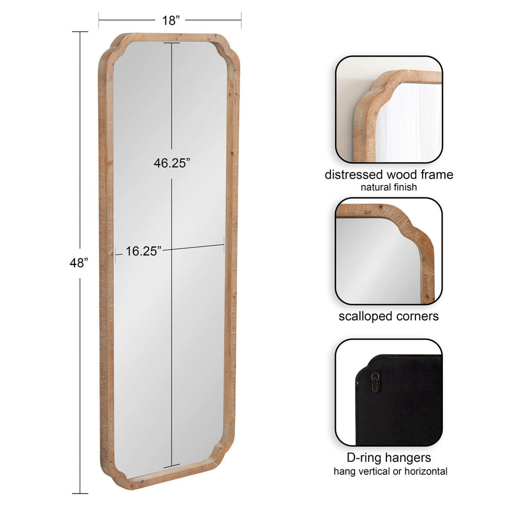 Specchio da parete quadrato in legno di Kate e Laurel Marston