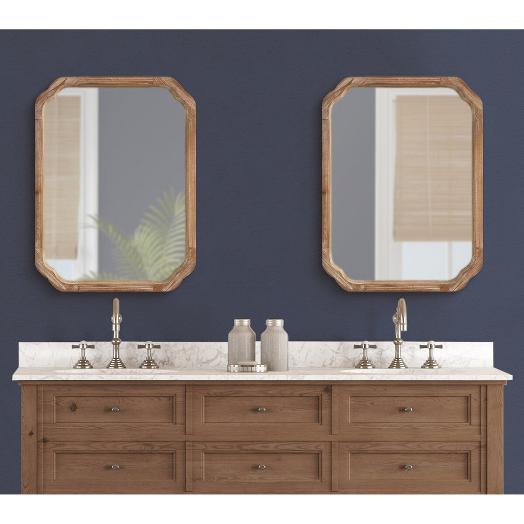 Specchio da parete quadrato in legno di Kate e Laurel Marston