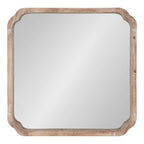 Specchio da parete quadrato in legno di Kate e Laurel Marston