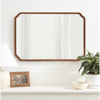 Specchio da parete quadrato in legno di Kate e Laurel Marston