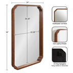Specchio da parete quadrato in legno di Kate e Laurel Marston