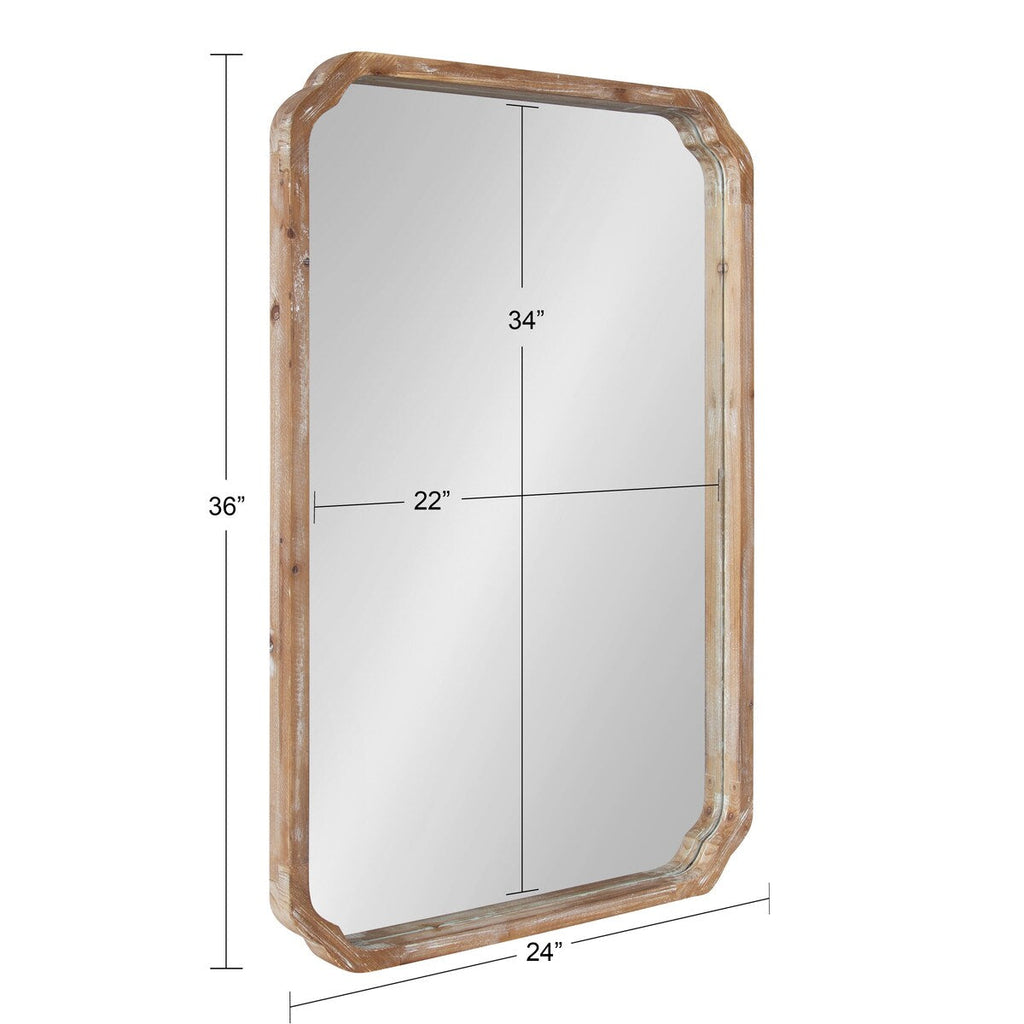 Specchio da parete quadrato in legno di Kate e Laurel Marston