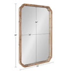 Specchio da parete quadrato in legno di Kate e Laurel Marston
