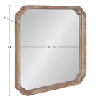 Specchio da parete quadrato in legno di Kate e Laurel Marston