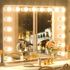 Specchio da trucco LED Keonjinn Hollywood con 15/18 luci LED