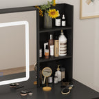 Set da trucco Kerrogee con specchio illuminato regolabile e sgabello - 39,4 L x 19,7 W x 53,5 H