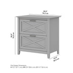 Mobiletto laterale per archivio a 2 cassetti Key West di Bush Furniture