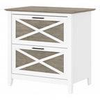 Mobiletto laterale per archivio a 2 cassetti Key West di Bush Furniture