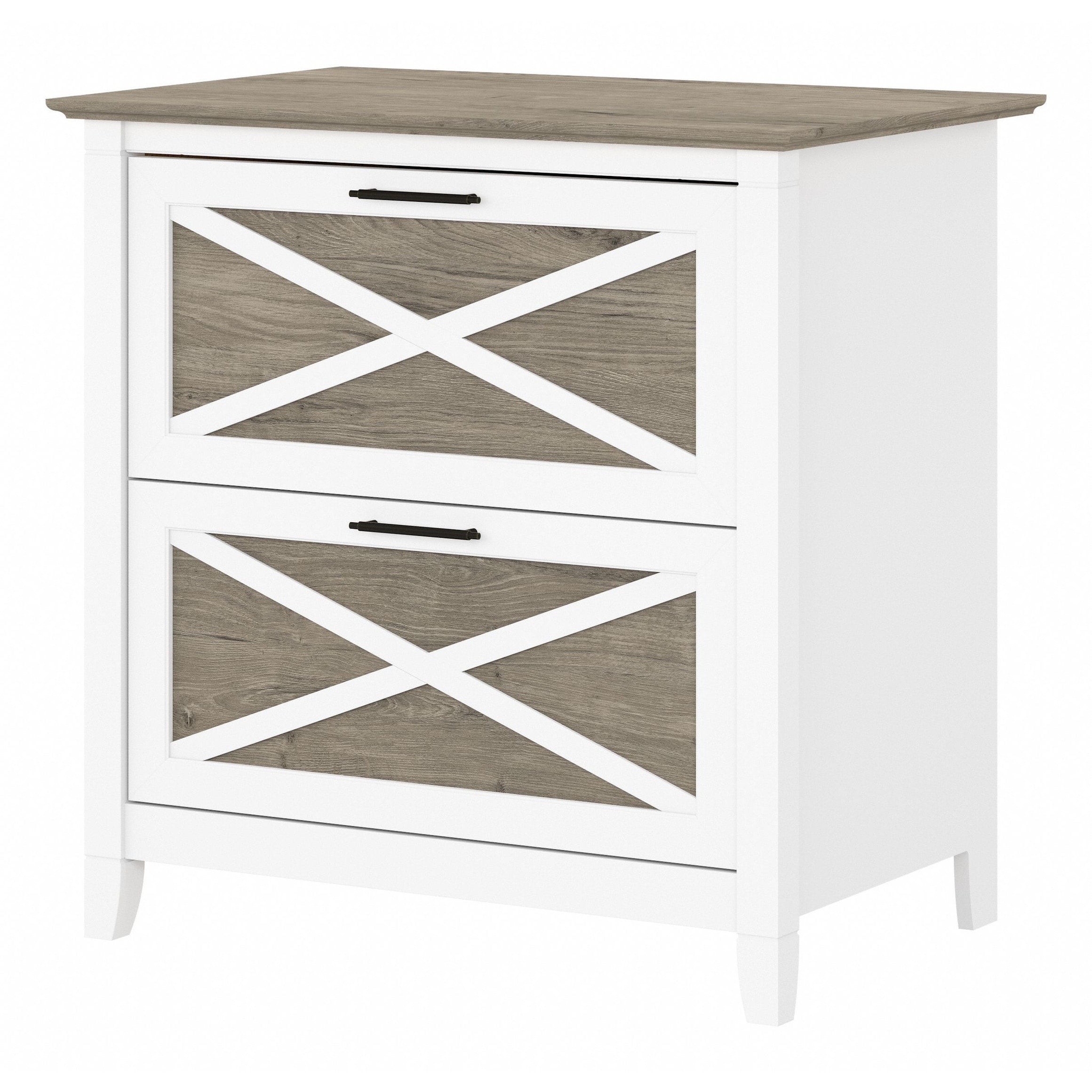 Mobiletto laterale per archivio a 2 cassetti Key West di Bush Furniture