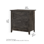 Mobiletto laterale per archivio a 2 cassetti Key West di Bush Furniture