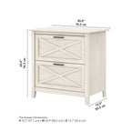 Mobiletto laterale per archivio a 2 cassetti Key West di Bush Furniture