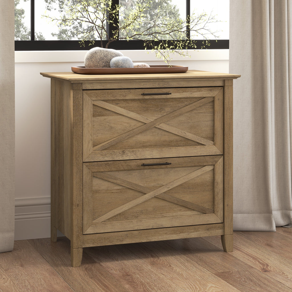 Mobiletto laterale per archivio a 2 cassetti Key West di Bush Furniture