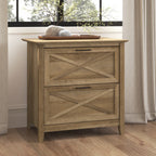 Mobiletto laterale per archivio a 2 cassetti Key West di Bush Furniture