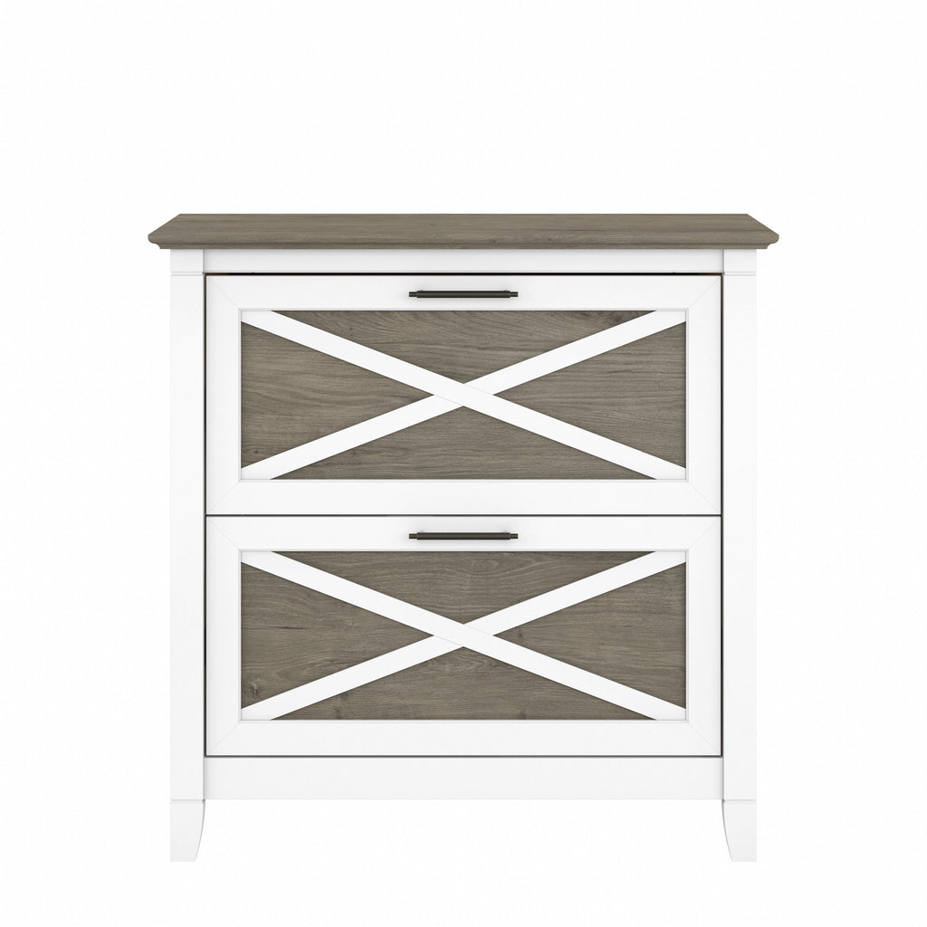 Mobiletto laterale per archivio a 2 cassetti Key West di Bush Furniture