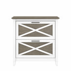 Mobiletto laterale per archivio a 2 cassetti Key West di Bush Furniture