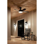 Ventilatore da soffitto a LED a 5 pale Kichler Cameron 52 con telecomando