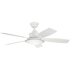 Ventilatore da soffitto a LED a 5 pale Kichler Cameron 52 con telecomando