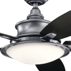Ventilatore da soffitto a LED a 5 pale Kichler Cameron 52 con telecomando