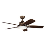 Ventilatore da soffitto a LED a 5 pale Kichler Cameron 52 con telecomando