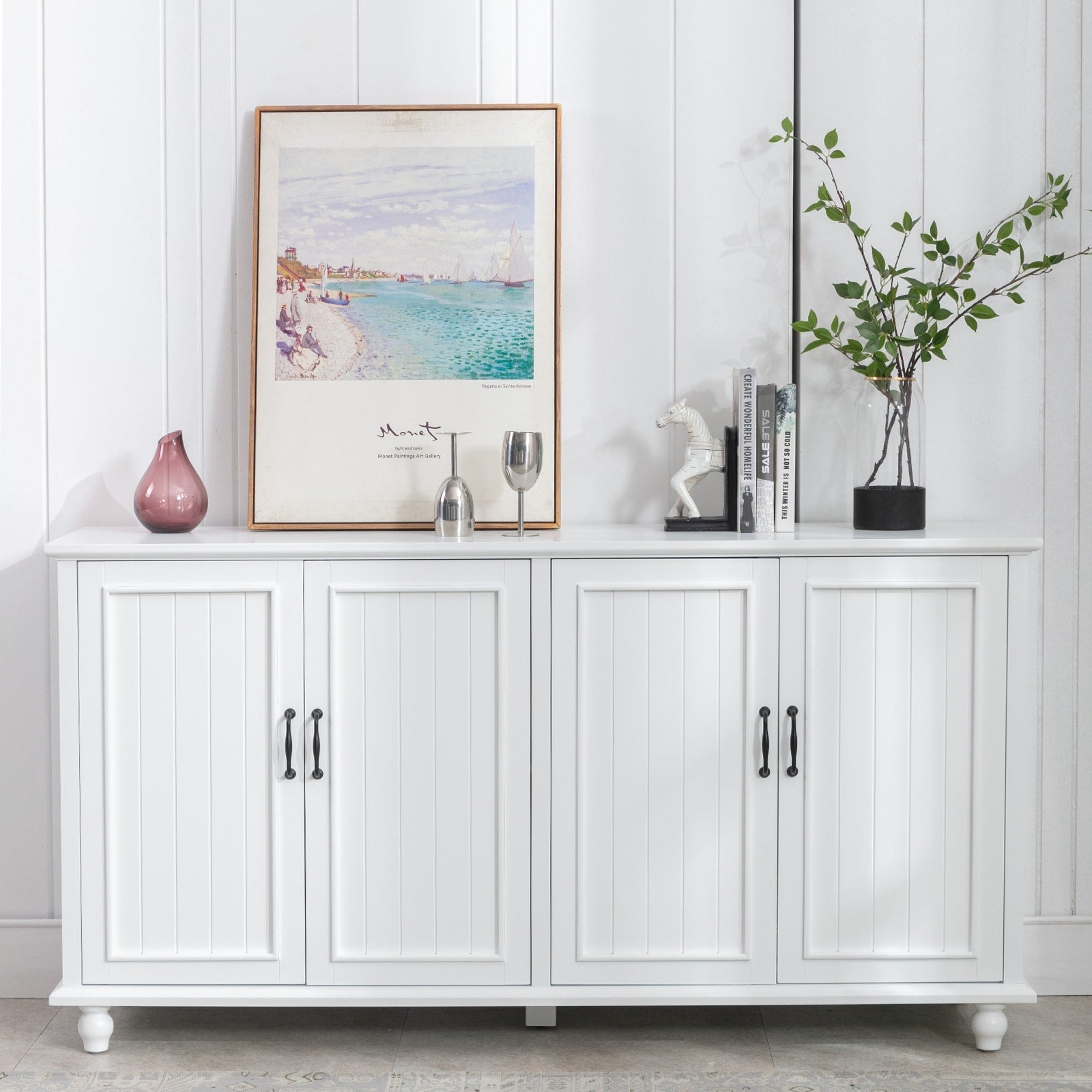 Credenza da cucina, mobile bar, mobiletto portaoggetti decorativo