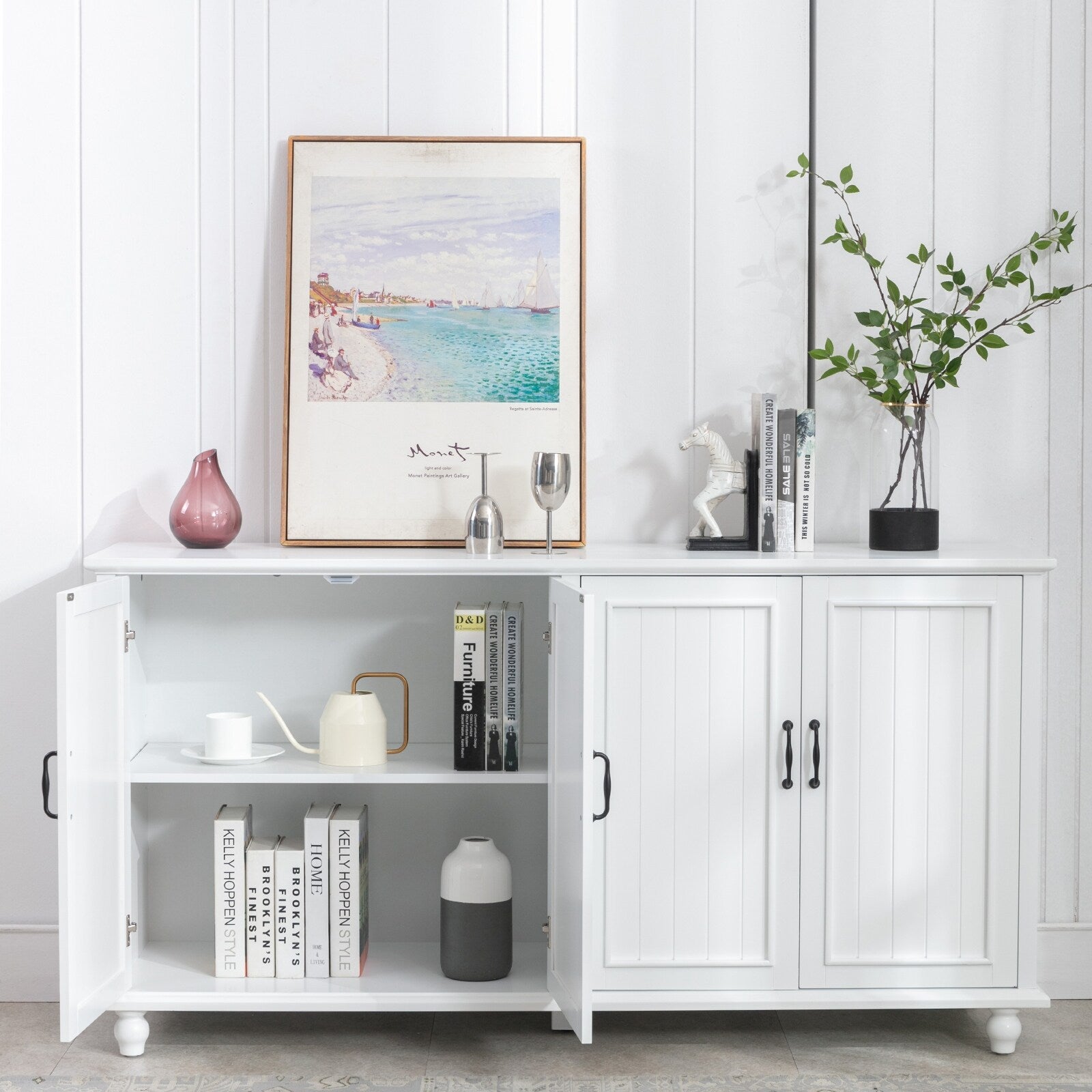 Credenza da cucina, mobile bar, mobiletto portaoggetti decorativo