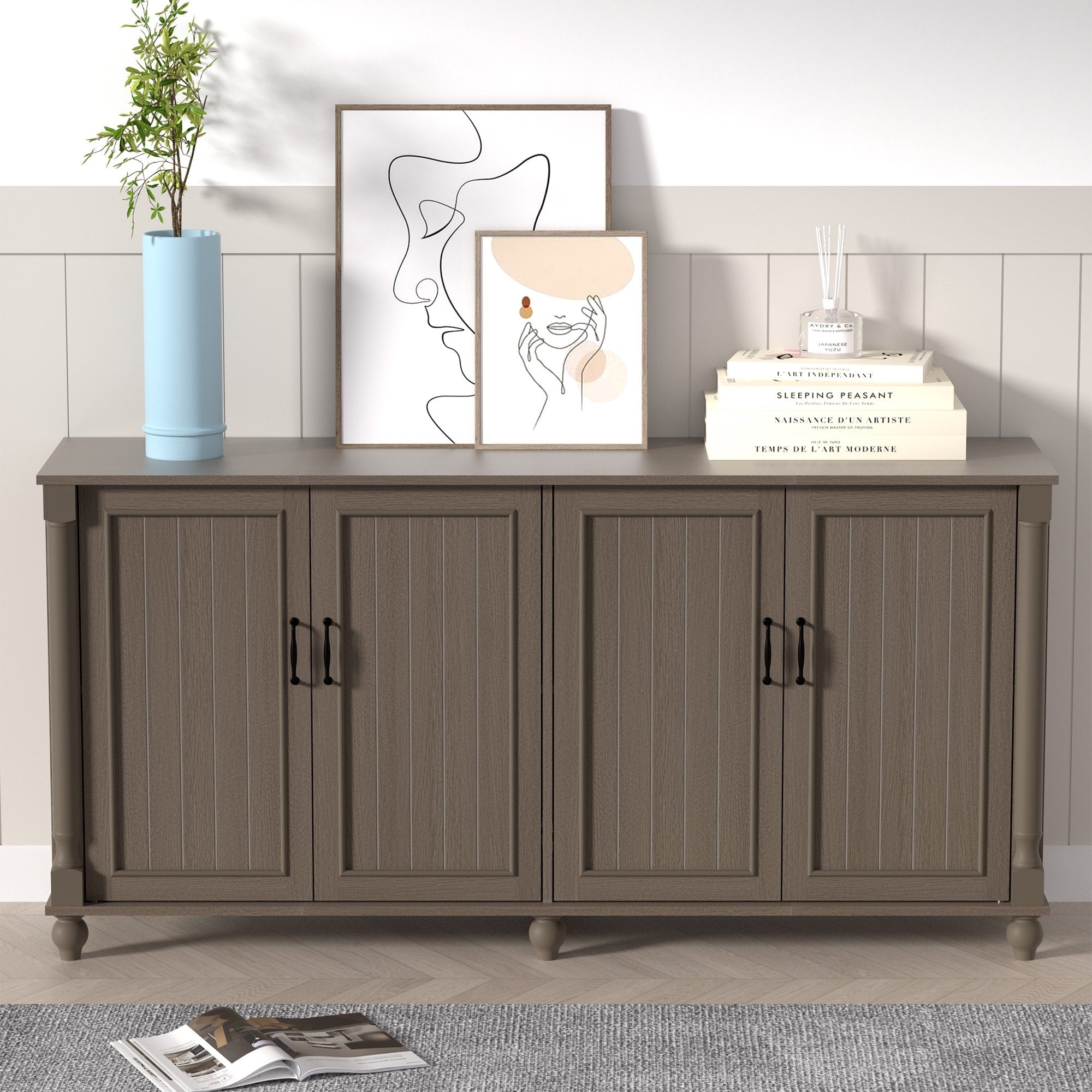 Credenza da cucina, mobile bar, mobiletto portaoggetti decorativo