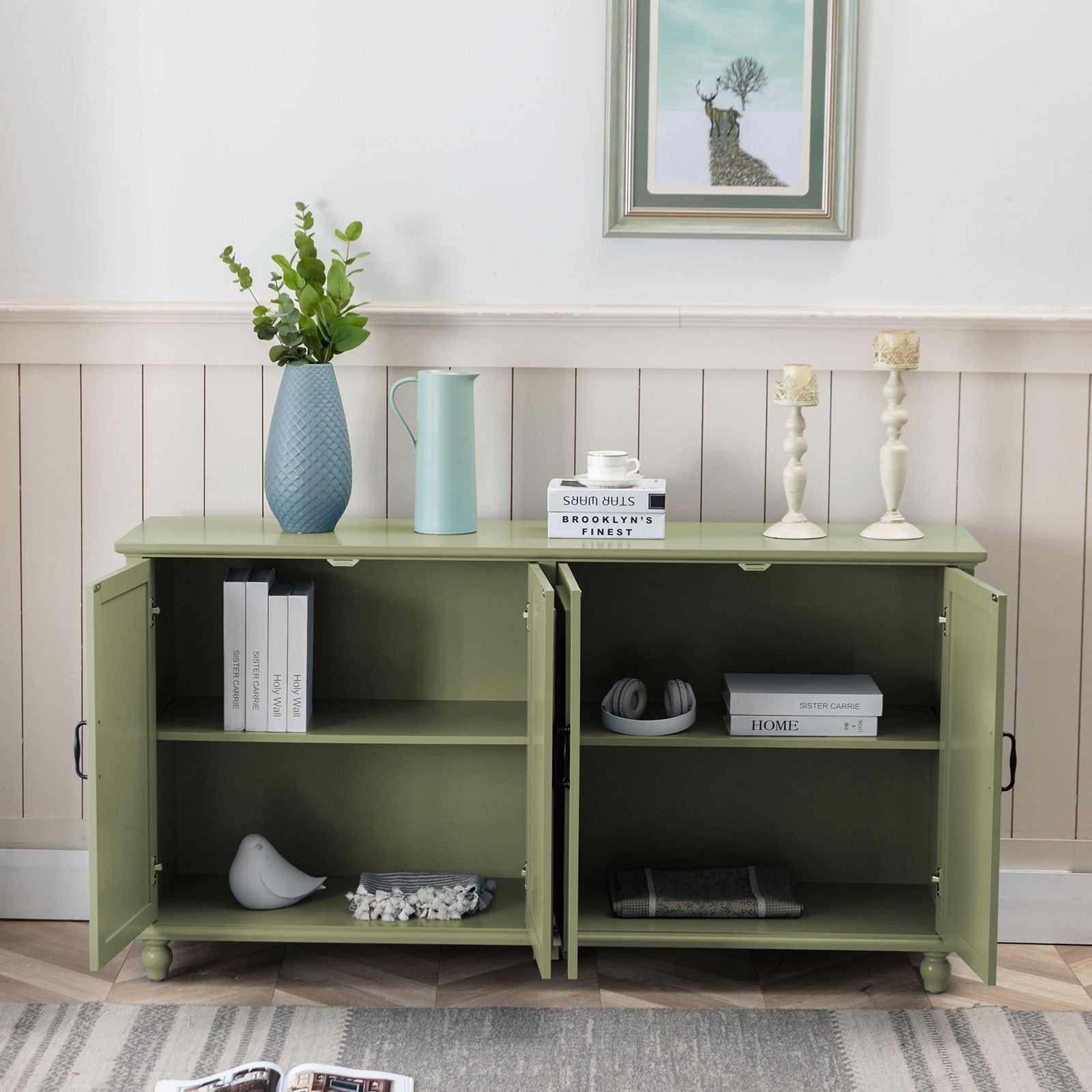 Credenza da cucina, mobile bar, mobiletto portaoggetti decorativo