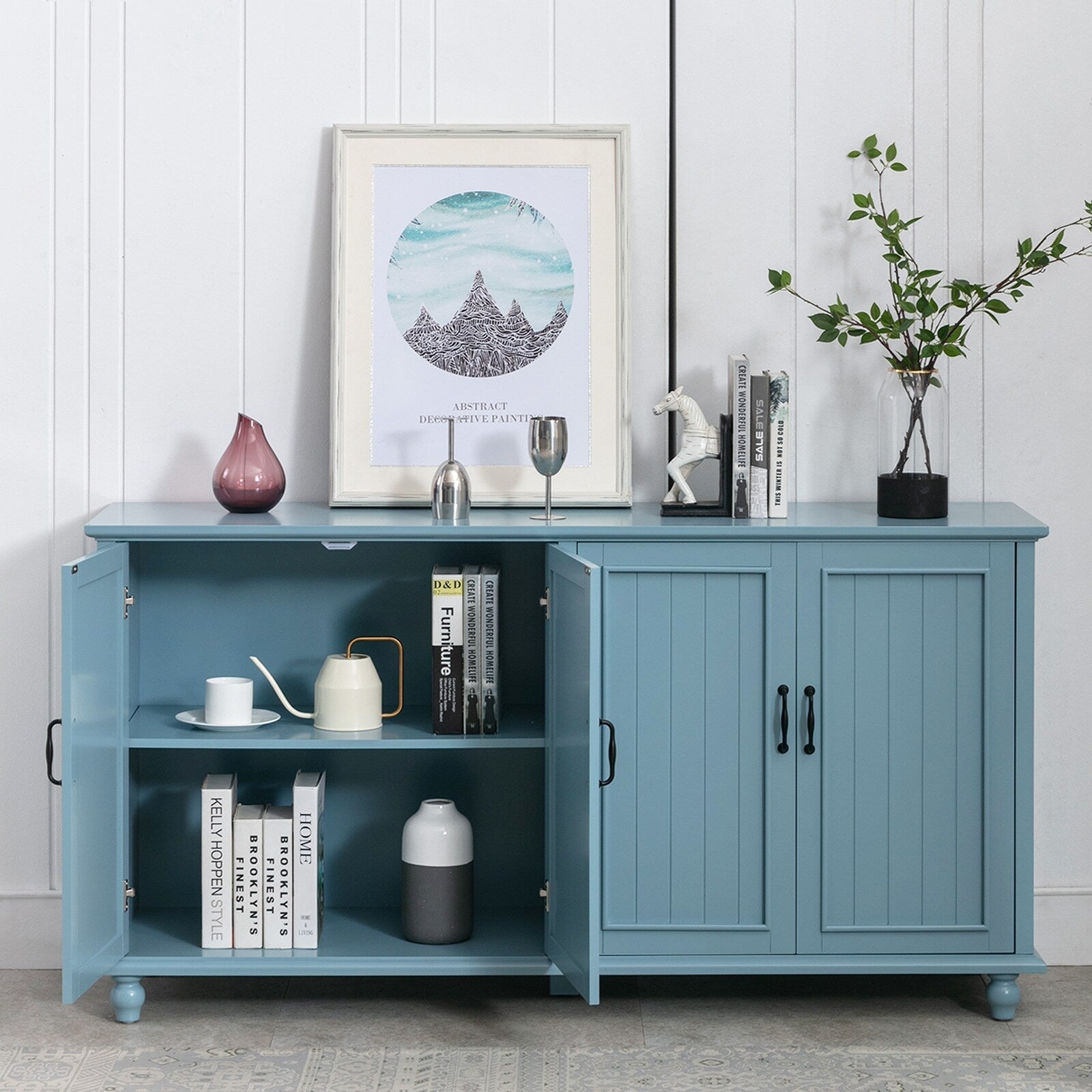Credenza da cucina, mobile bar, mobiletto portaoggetti decorativo