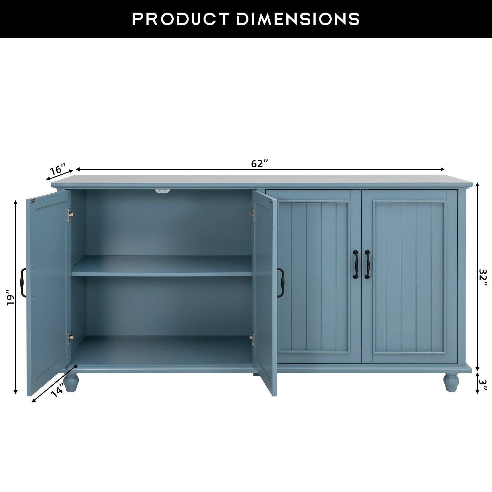 Credenza da cucina, mobile bar, mobiletto portaoggetti decorativo