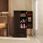Mobile dispensa da cucina, mobiletto da bagno indipendente con 2 ante e cassetti