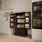 Mobile dispensa da cucina, mobiletto da bagno indipendente con 2 ante e cassetti