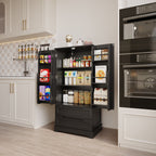 Mobile dispensa da cucina, mobiletto da bagno indipendente con 2 ante e cassetti