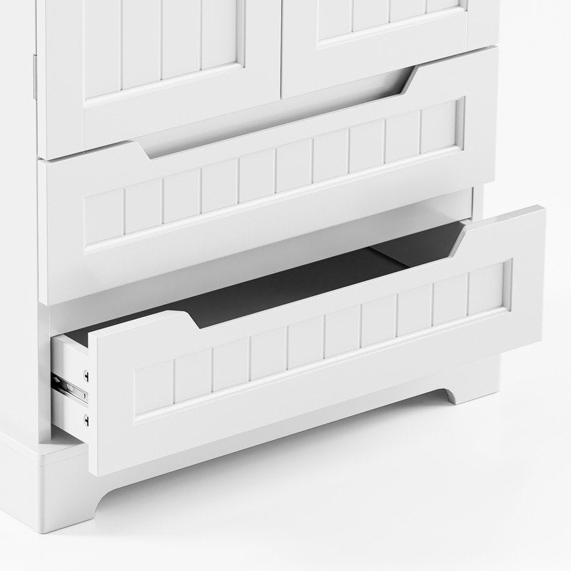 Mobile dispensa da cucina, mobiletto da bagno indipendente con 2 ante e cassetti