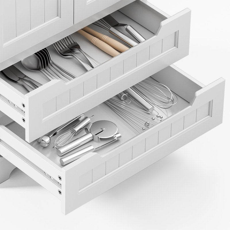 Mobile dispensa da cucina, mobiletto da bagno indipendente con 2 ante e cassetti