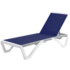 Kozyard Alan, chaise longue reclinabile regolabile per patio, gambe in resina di polipropilene e alluminio completamente piatte