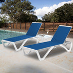 Kozyard Alan, chaise longue reclinabile regolabile per patio, gambe in resina di polipropilene e alluminio completamente piatte
