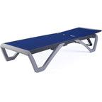 Kozyard Alan, chaise longue reclinabile regolabile per patio, gambe in resina di polipropilene e alluminio completamente piatte