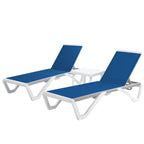 Kozyard Alan, chaise longue reclinabile regolabile per patio, gambe in resina di polipropilene e alluminio completamente piatte