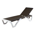 Kozyard Alan, chaise longue reclinabile regolabile per patio, gambe in resina di polipropilene e alluminio completamente piatte