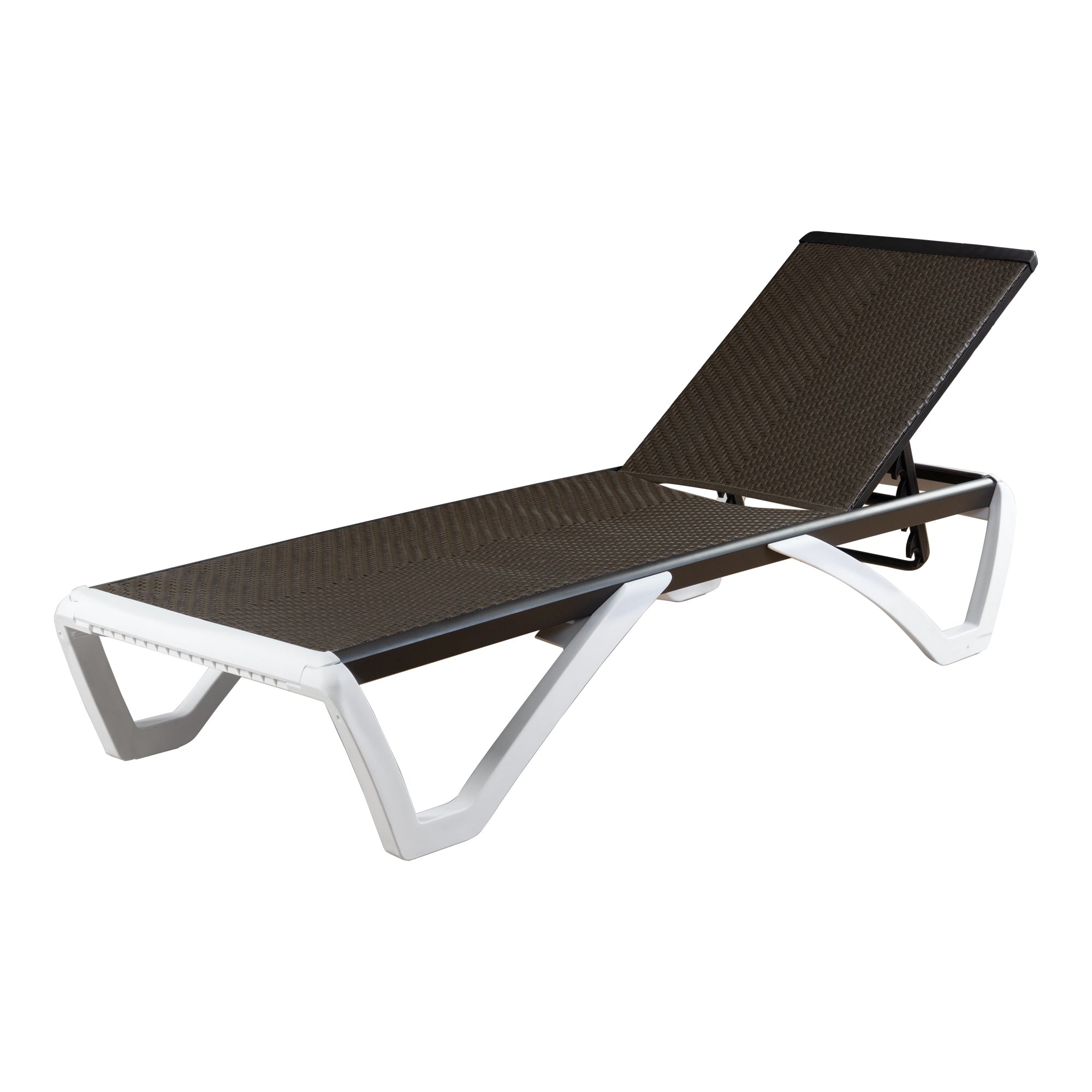Kozyard Alan, chaise longue reclinabile regolabile per patio, gambe in resina di polipropilene e alluminio completamente piatte