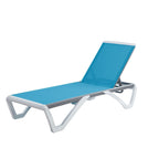 Kozyard Alan, chaise longue reclinabile regolabile per patio, gambe in resina di polipropilene e alluminio completamente piatte