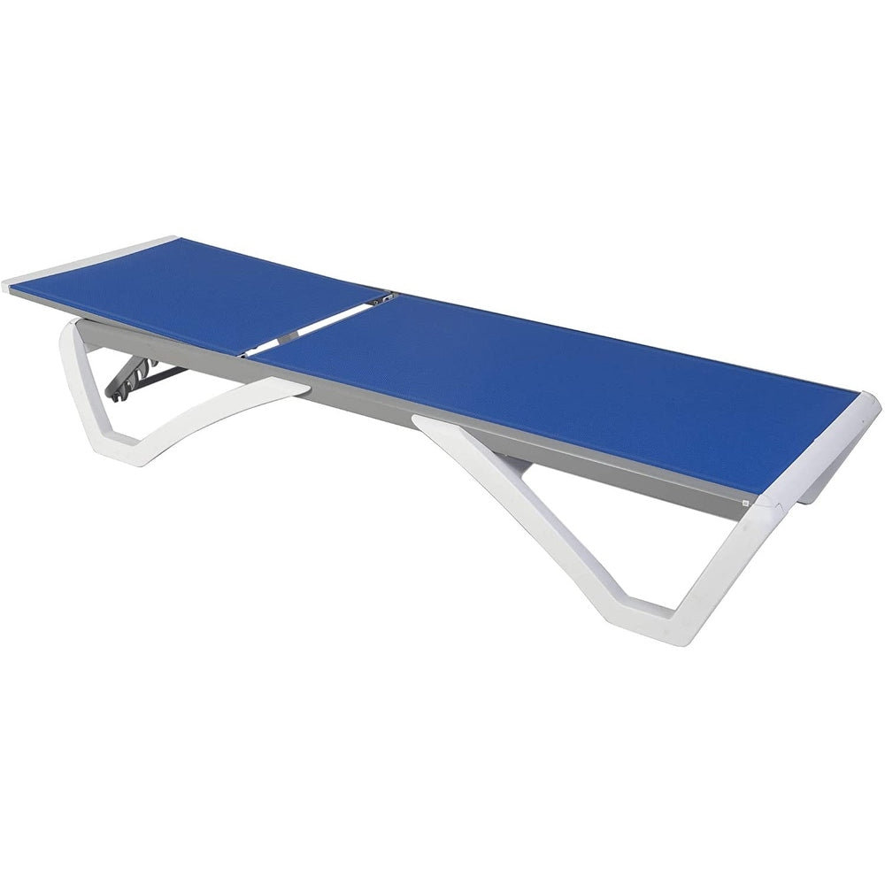 Kozyard Alan, chaise longue reclinabile regolabile per patio, gambe in resina di polipropilene e alluminio completamente piatte