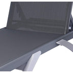 Kozyard Alan, chaise longue reclinabile regolabile per patio, gambe in resina di polipropilene e alluminio completamente piatte