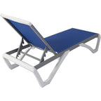 Kozyard Alan, chaise longue reclinabile regolabile per patio, gambe in resina di polipropilene e alluminio completamente piatte