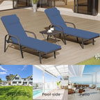 Set chaise lounge da esterno Kullavik in 3 pezzi