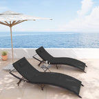 Set chaise lounge da esterno Kullavik in 3 pezzi